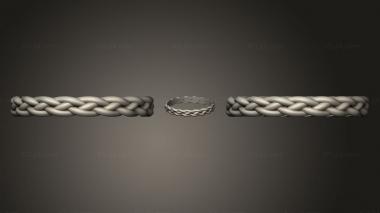 Jewelry rings 4 Strand Tight Braided Ring 3d model