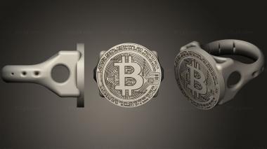 Jewelry rings bague bitcoin adoucie 3d model