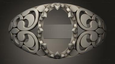 Jewelry rings Aneis Cabochon Ring 3d model