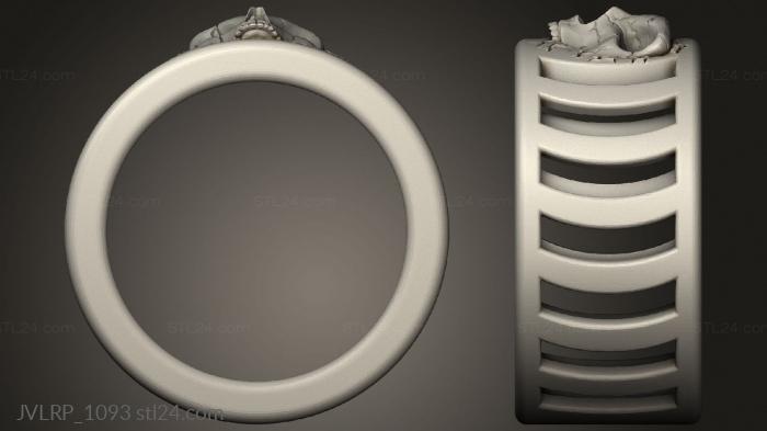 Jewelry rings (Fractured skull ring, JVLRP_1093) 3D models for cnc