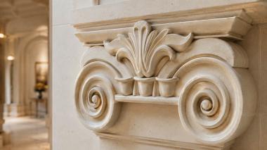 Chapiters Spirals with a flower 3d model