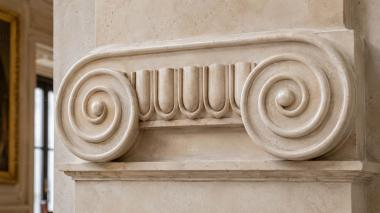 Chapiters Spirals with pearls 3d model