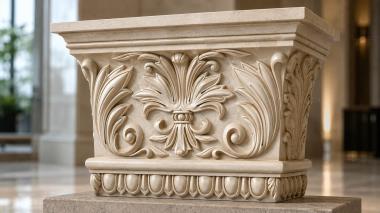 Chapiters Carved leaves 3d model