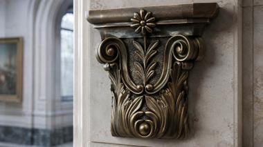 Chapiters Capital with floral accent and raised acanthus 3d model