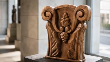 Chapiters Capital with simplified scrolls and relief foliage 3d model