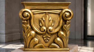 Chapiters Capital with large acanthus rosette and scrolls 3d model