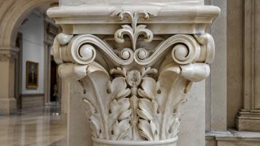 Chapiters Capital with acanthus, volutes and floral motif 3d model