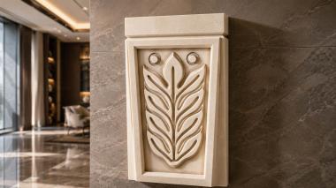 Chapiters Decorative element with a plant motif in a frame 3d model