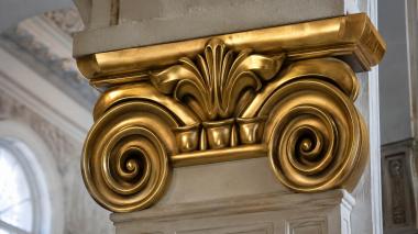 Chapiters Ionic capital with volutes and acanthuses 3d model