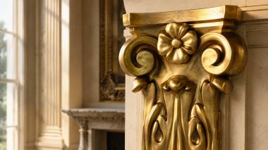 Chapiters Capital with flower and teardrop-shaped scrolls 3d model