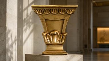 Chapiters Minimalistic capital with relief fluting 3d model