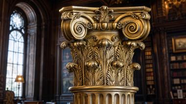 Chapiters Luxurious Corinthian capital with acanthus and volutes 3d model