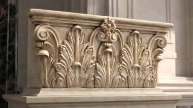 Chapiters Capital with flower and symmetrical acanthuses 3d model
