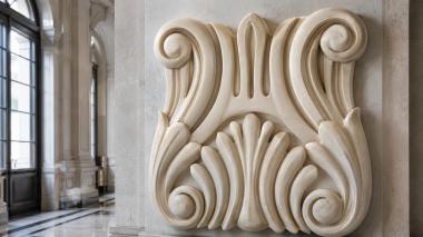 Chapiters Baroque capital with acanthus scrolls 3d model