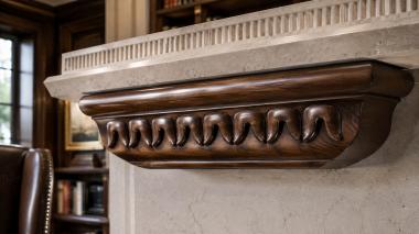 Chapiters Classic cornice with petal fluting 3d model