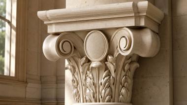Chapiters Capital with volutes and foliate ornament 3d model