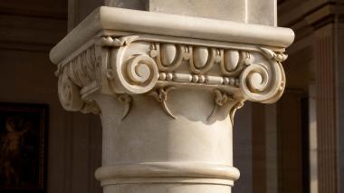 Chapiters Round capital with Ionic volutes and volumetric decor 3d model