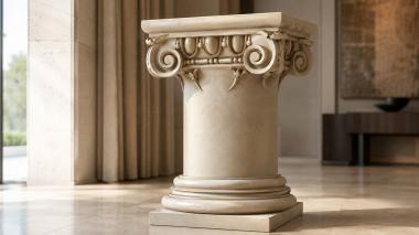 Chapiters Classical Ionic column with capital and base 3d model