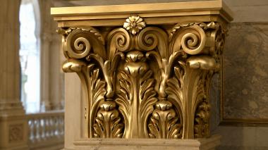 Chapiters Exuberant Corinthian capital with double volutes and foliate ornament 3d model