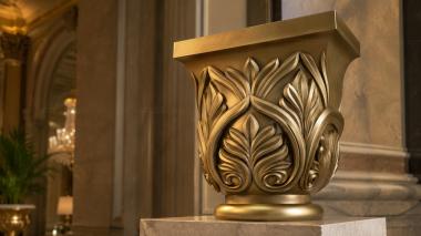 Chapiters Capital with symmetrical leaves in classical style 3d model