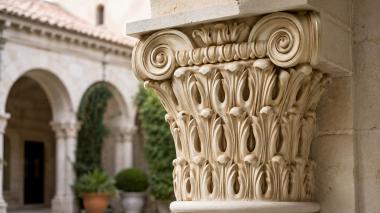 Chapiters Luxurious capital with deep relief and double volutes 3d model