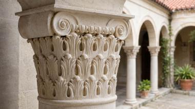 Chapiters Classic Corinthian capital with symmetrical relief 3d model