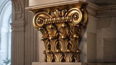 Chapiters Classic capital with volutes and dense foliate carving 3d model