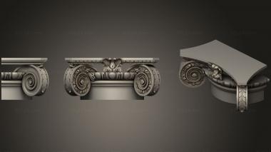 Chapiters chapiteau ionique volutes droite 3d model
