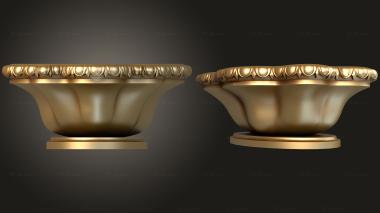 Chapiters Smooth capital with a rim of decorative petals 3d model