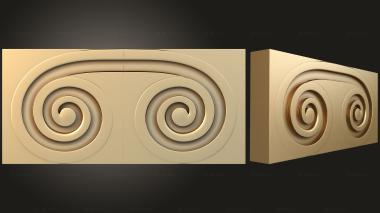 Chapiters Two curls 3d model