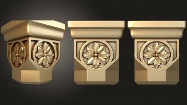 Chapiters Capital in the Russian style on the iconostasis 3d model
