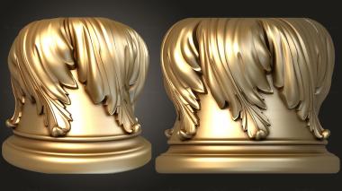 Chapiters Capital with acanthus leaves 3d model