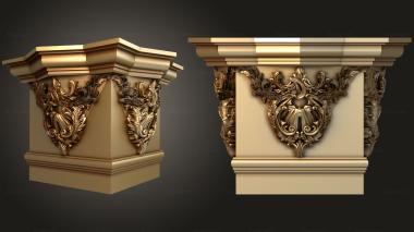 Chapiters Capital with eight-pointed ending 3d model