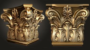 Chapiters Capital with decorations 3d model