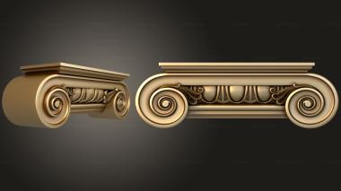 Chapiters Ionic capital 3d model