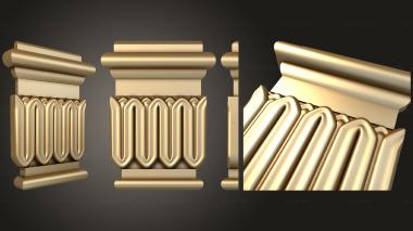 Chapiters Capital with simple decorations 3d model