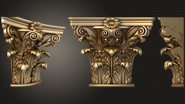 Chapiters Capital with truncated sides 3d model