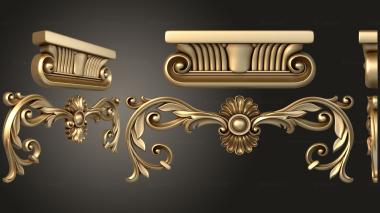 Chapiters Overlay and capital set 3d model