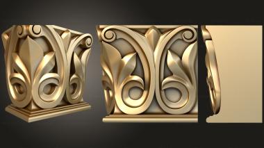 Chapiters Simple capital in Russian style 3d model