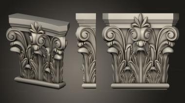 Chapiters Set of carved models 3d model