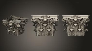 Chapiters Carved capital Option 2 KP 0173 3d model
