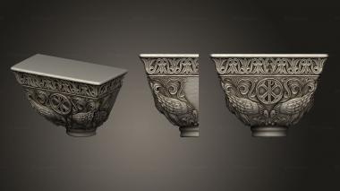 Chapiters Capital with birds of paradise 3d model