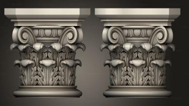 Chapiters The capital is carved 3d model