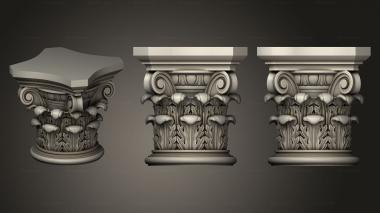 Chapiters The capital is carved 3d model