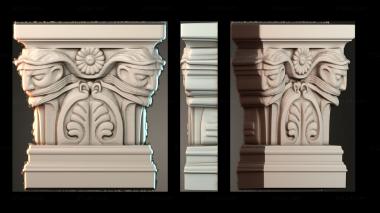 Chapiters Capital with masks 3d model