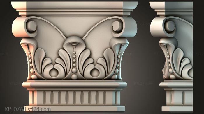 Chapiters (Top of the column, KP_0768) 3D models for cnc