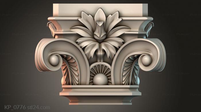Chapiters (Top of the column, KP_0776) 3D models for cnc
