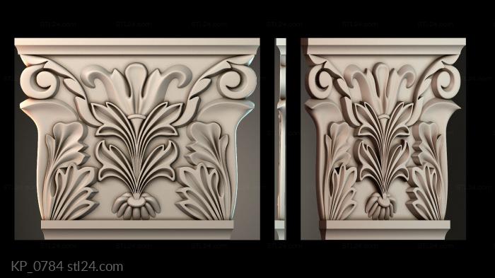 Chapiters (Top of the column, KP_0784) 3D models for cnc