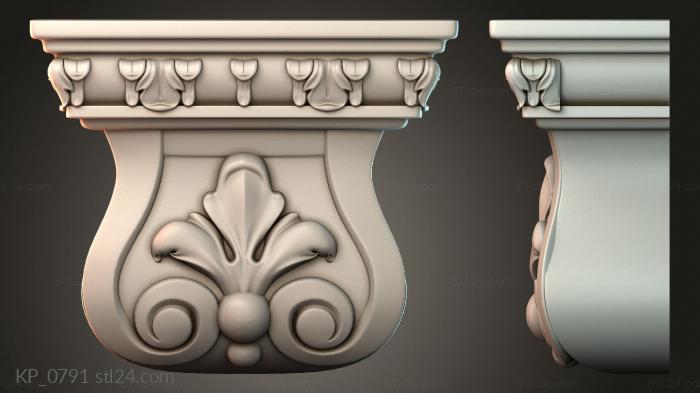 Chapiters (Top of the column, KP_0791) 3D models for cnc
