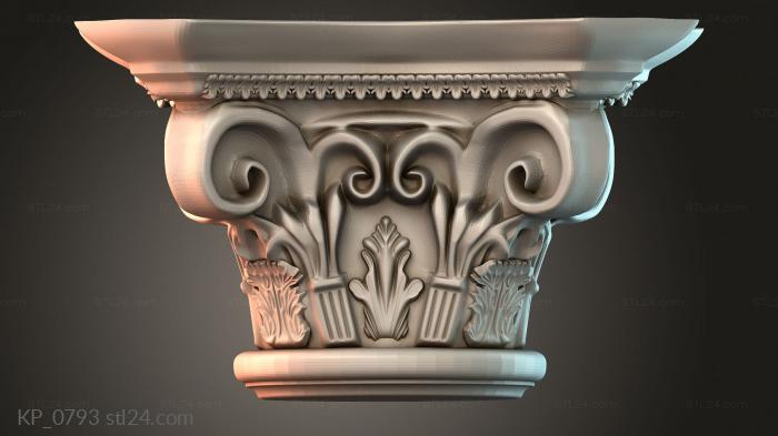 Chapiters (Top of the column, KP_0793) 3D models for cnc